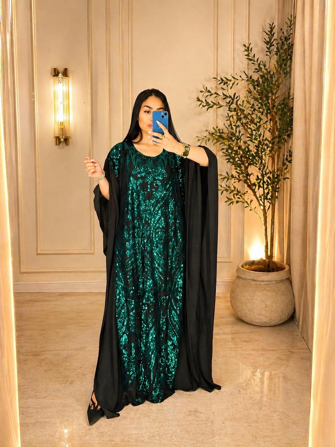 sachin and babi light blue dress Emerald Kaftan Without Pants