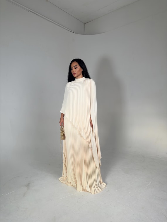 pleated abaya dress Miyaki Women's Pleated Abaya Dress