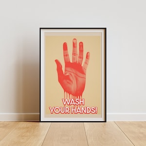 Wash Your Hands Print, Bathroom Print, Bathroom Rules Print, Wc Print, Toilet Sign, Hand Washing Sign