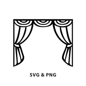 Stage Curtains - SVG PNG file instant digital download
