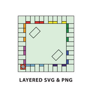 Szablon gry planszowej - plik SVG PNG do natychmiastowego pobrania cyfrowego