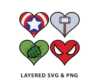 Superheld Lot - SVG PNG Datei sofortiger digitaler Download - kultig