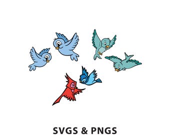 Birds Lot - SVG PNG file instant digital download - Birdies Animals