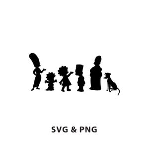 Simpsons - SVG PNG file instant digital download - Silhouette
