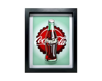 Coca-Cola 3D Pop Art - Shadowbox Frame