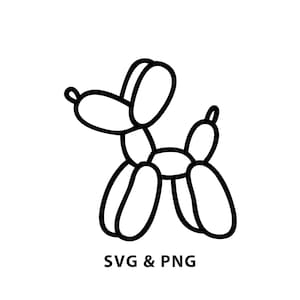 Hond ballon - SVG PNG-bestand direct digitaal downloaden