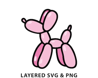 Dog Balloon - SVG PNG file instant digital download