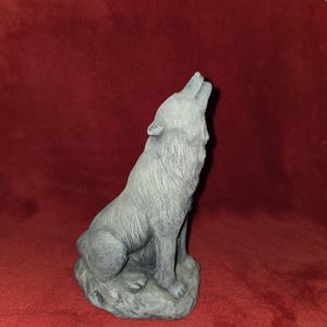 Ceramic WOLF STATUE 8.5in
