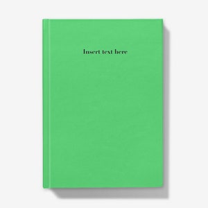 Hardback Notebook Personalised Journal Neon Green image 1