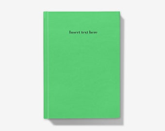 Hardback Notebook - Personalised Journal - Neon Green