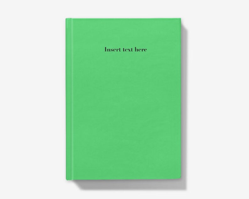 Hardback Notebook Personalised Journal Neon Green image 1