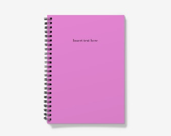 Spiral Notebook - Personalised Journal - Pink