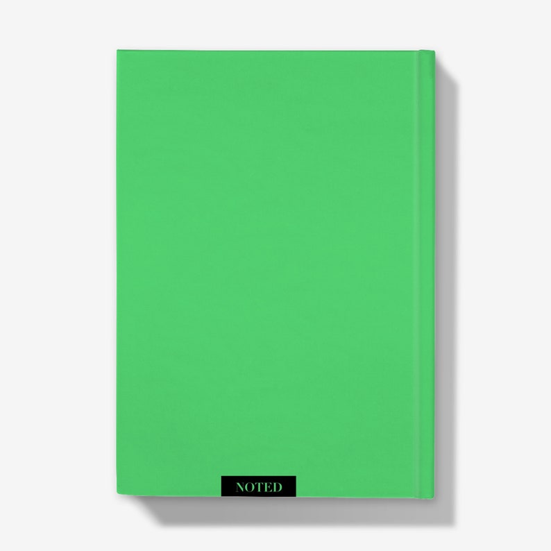 Hardback Notebook Personalised Journal Neon Green image 2