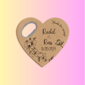 Personalized Design Bottle Opener Magnet, Wedding Favor for Guest in Bulk, Favors for Wedding Bridal Engagement Party