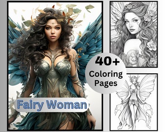 40+ feeën kleurplaten, feeënmeisje kleurboek, vrouwen kleuren, volwassenen kleuren, schoonheid kleuren, anime kleuren, feeën vrouwen kleuren