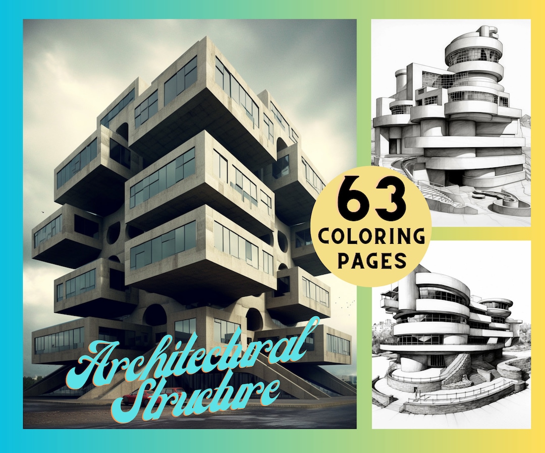 63 Architectural Structure Coloring Pages, Building Coloring Pages ...