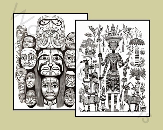 25 Tribe Coloring Pages, Sport Coloring Book, Coloring Bundle ...
