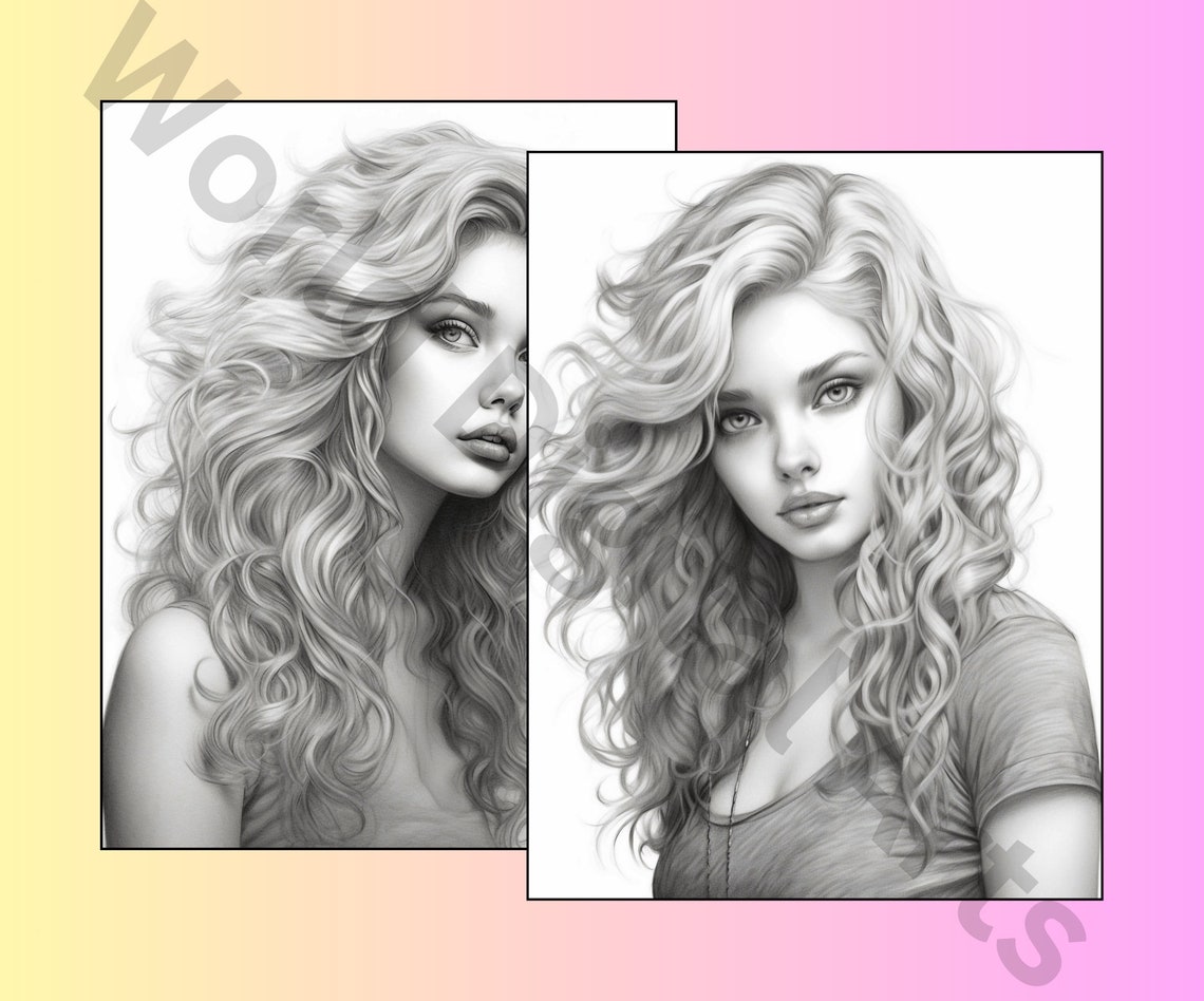 120 Pretty Ladies Coloring Pages Women Coloring Book Kids - Etsy Canada