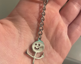 Stick Person w/ Middle Finger Keychain | Funny | Keychain |