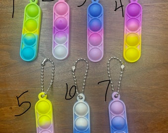 Mini Pop Fidget Colorful Keychain
