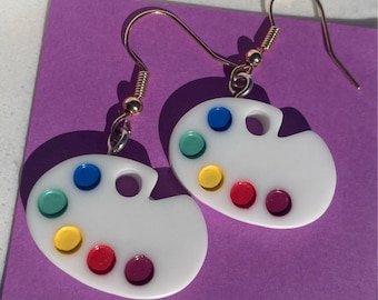 Paint Palette Dangle Earrings