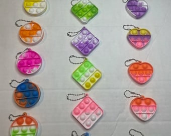 Small Pop It Fidget Colorful Keychain