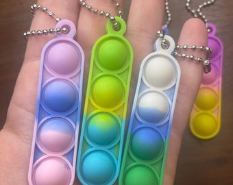Mini Pop Fidget Colorful Keychain