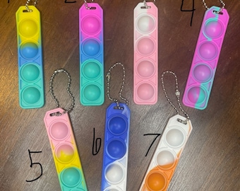 Mini Pop Fidget Colorful Keychain