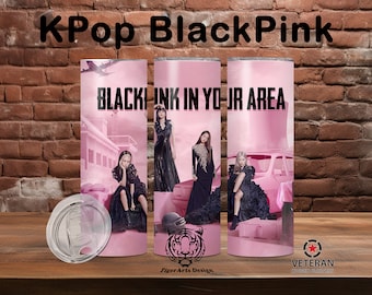 KPop BTS and BlackPink 20 oz Skinny Tumbler.