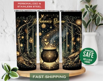 Witches Brew Tumbler Personalized Halloween Tumbler, Witch Gift Idea, Witch Lover Cup, Witchcraft Tumbler, Witchy Tumbler, Witch Travel Mug