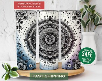 Mandala Tumbler Personalized Curse Word Tumbler, Curse Word Mandala, Tumbler Swear Word Mandala, Tumbler Adult Tumbler, Swearing Tumbler