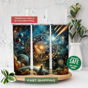 Celestial Zodiac Tumbler Celestial Gifts For Women, Celestial Tumbler Cup, Celestial Gifts, Celestial Astrology Tumbler, Astrology Gift