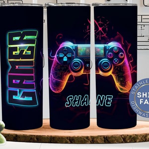 Gaming Tumbler Personalized Gamer Cup For Boyfriend, Gift For Gamer, Custom Video Game Tumbler Cup For Him, Gaming Gift For Enthusiasts