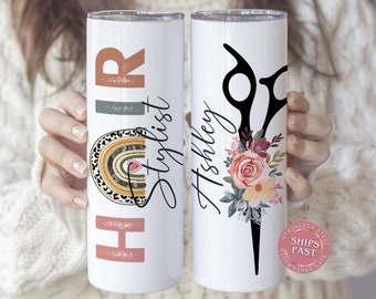 Hair Stylist Gift Personalized Tumbler For Hairdressers Cosmetology Cup, Hair Stylist Gifts, Hairdresser Tumbler, Hairstylist Custom Cup