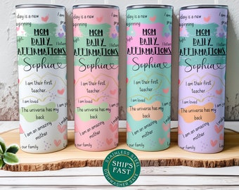 Mom Affirmation Tumbler Personalized Mom Affirmation Cup, Mom Love Tumbler, Mom Daily Affirmation, Travel Cup Mom Affirmation Gifts