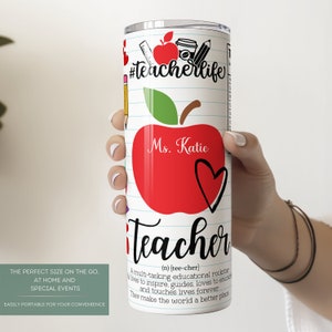 Teacher Appreciation Tumbler 40oz - 'It Takes A Big Heart' Insulated Stainless Steel Cup With Straw - View #10