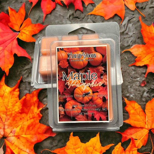 Maple Pumpkin  | Scented Wax Melts | fall autumn scents pumpkin, maple syrup snap tarts | 2.5 oz soy blend wax bars