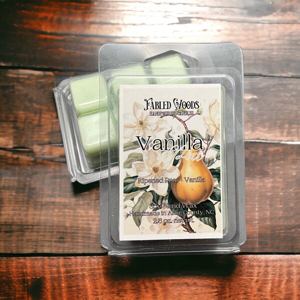 Vanilla Pear | Scented Wax Melts | s snap tarts | 2.5 oz soy blend wax bars