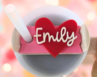 Personalized Stanley Topper: Acrylic Name Tag for H2.0 Tumbler