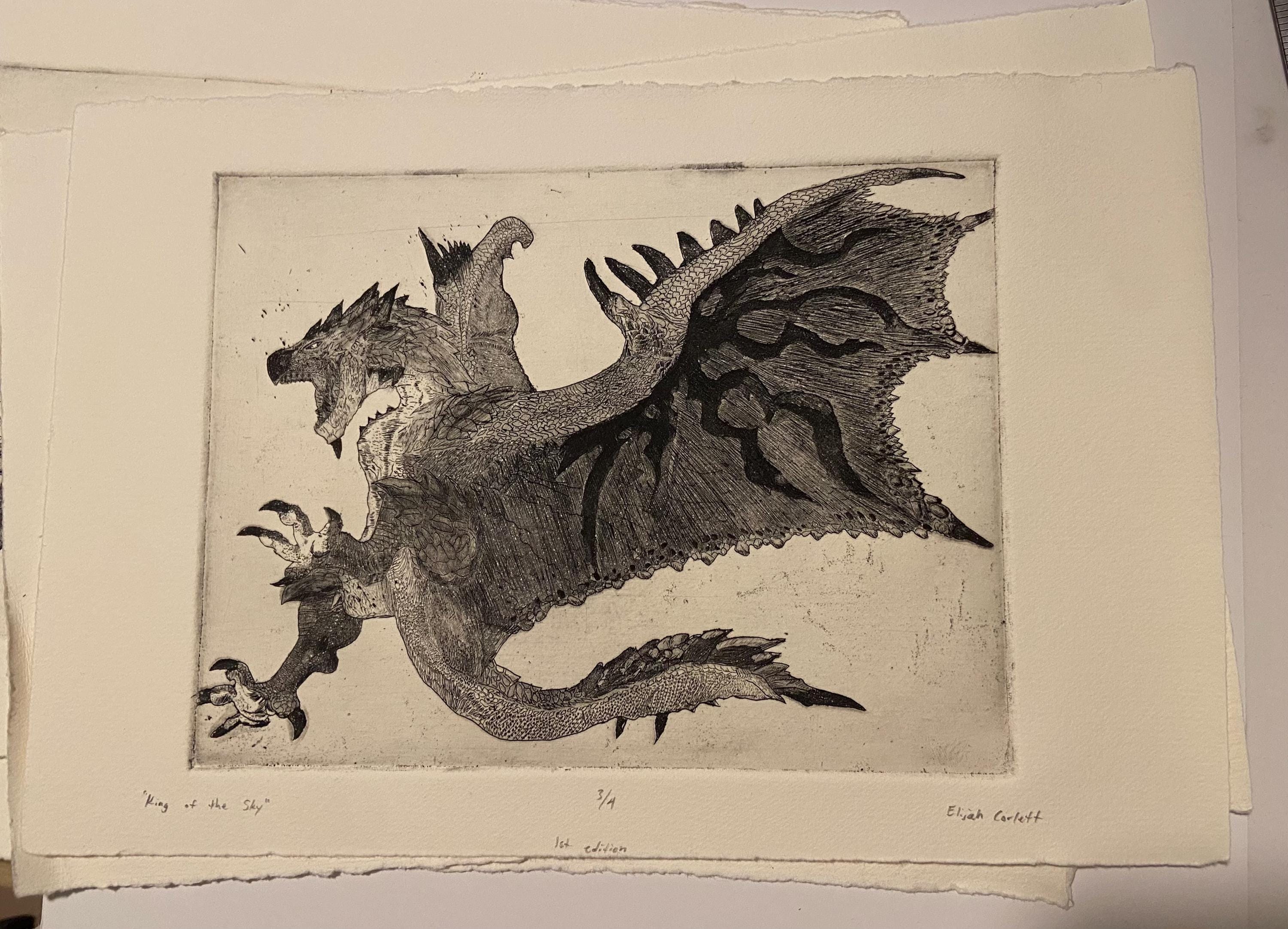Rathalos - 1.Auflage - Kupferstich und Aquatintadruck