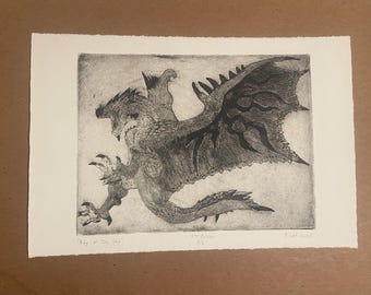 Rathalos - 2.Auflage - 6/6 | Kupferstich Aquatinta-Radierung