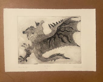 Rathalos - 2.Auflage - 2/6 | Kupferstich Aquatinta-Radierung
