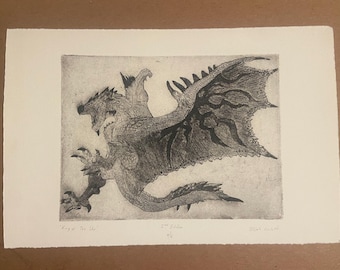 Rathalos - 2.Auflage - 4/6 | Kupferstich Aquatinta-Radierung