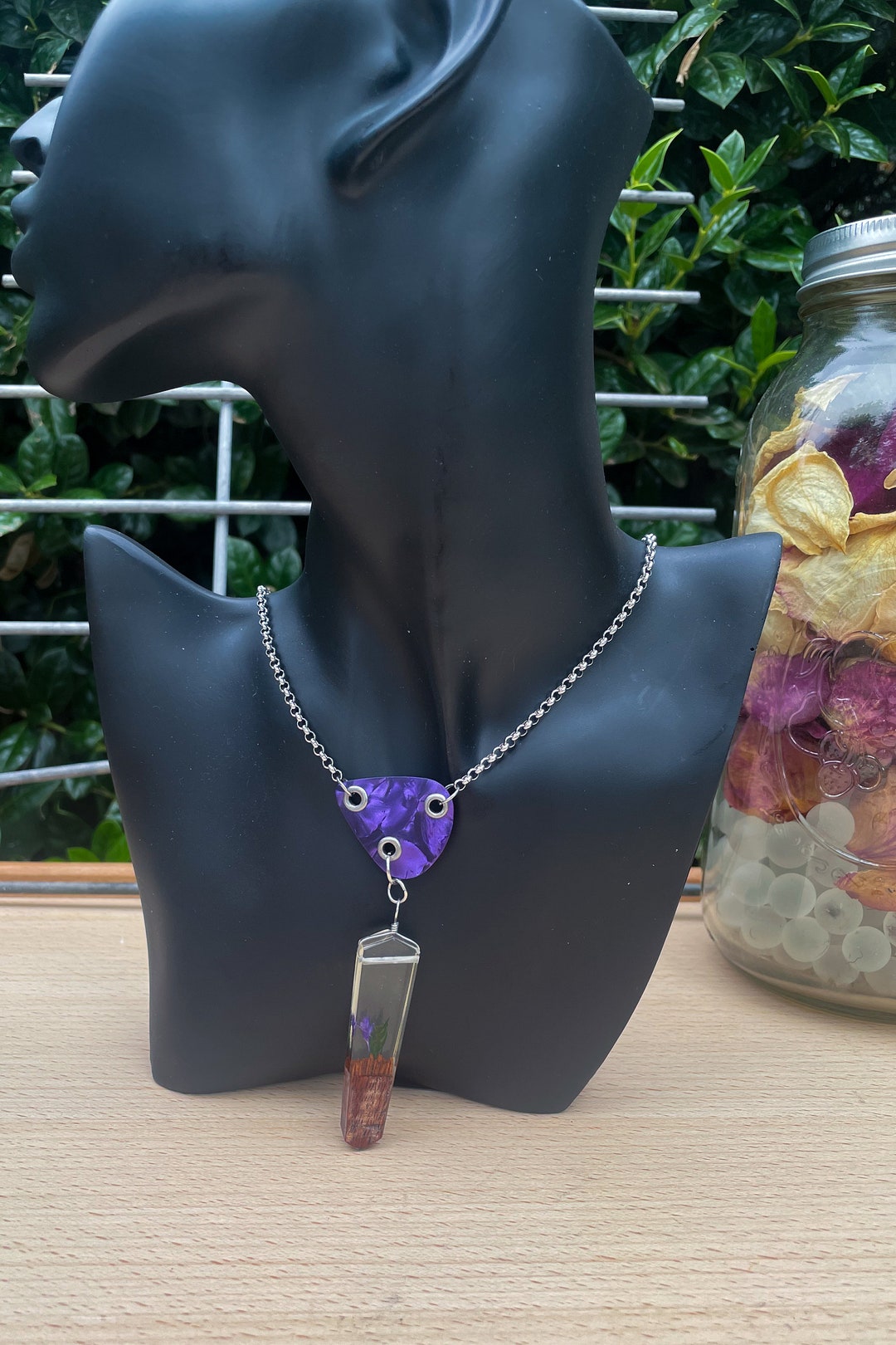 Purple Pick Necklace - Etsy