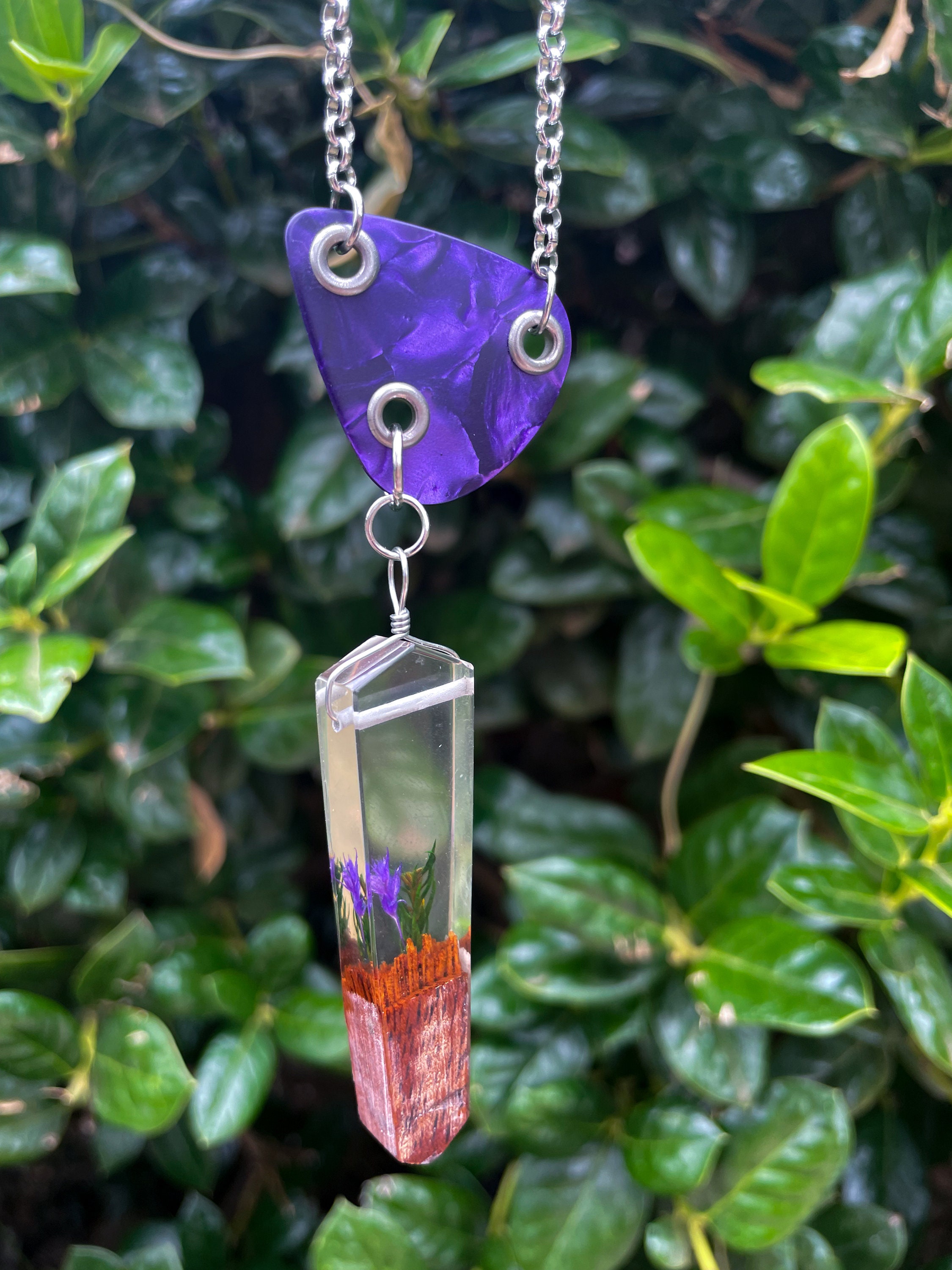 【JOEGUSH】JOEGUSH Pick Necklace (Purple Larkspur) JOEGUSH Pick Choker (Purple Larkspur) - Joe Gush