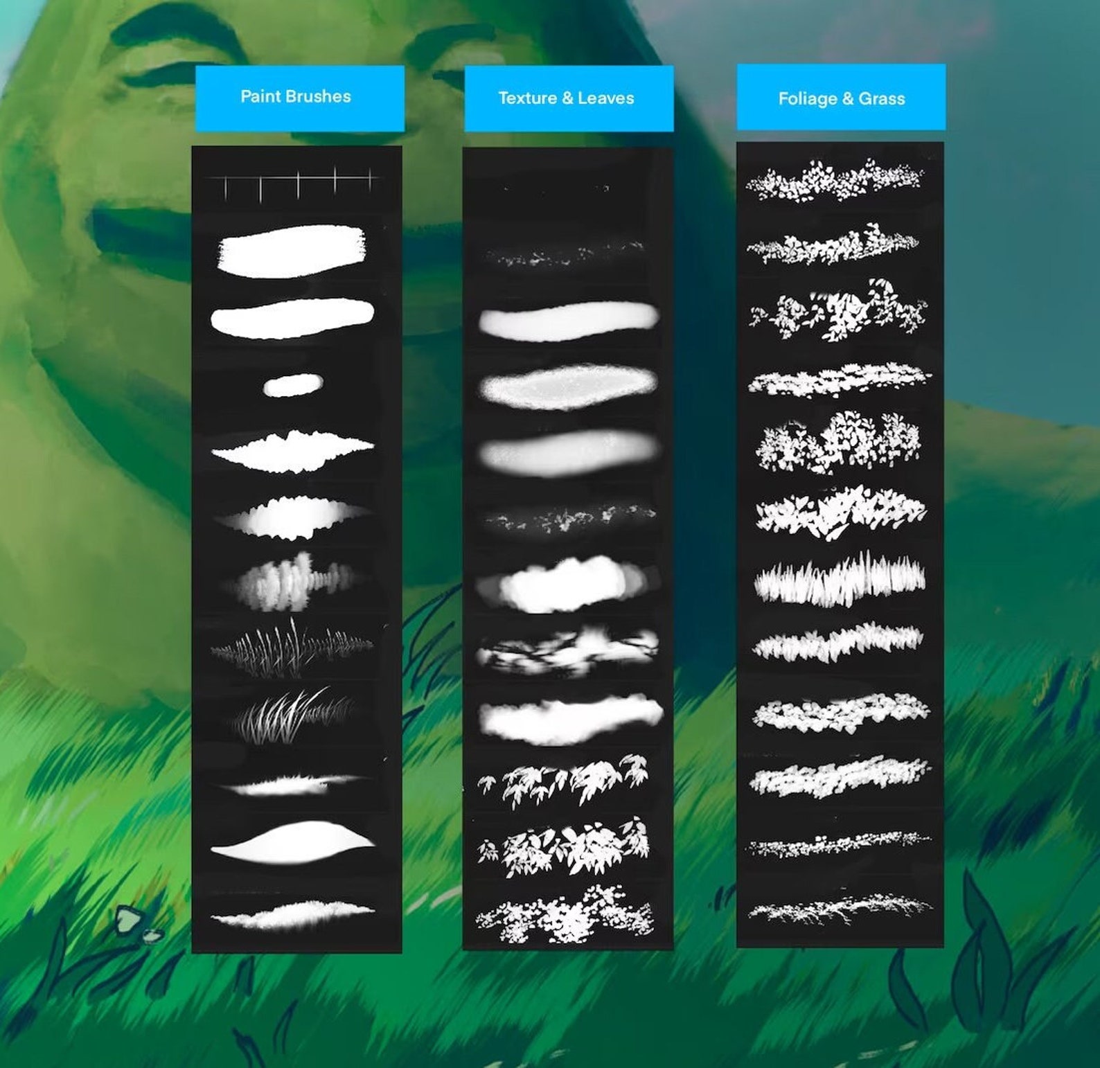 Ghibli Inspired Brush Set: Nature Landscape Brushes for Procreate ...
