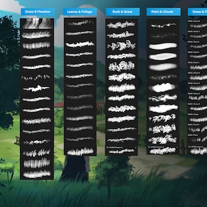 Ghibli Inspired Brush Set: Nature Landscape Brushes for Procreate ...