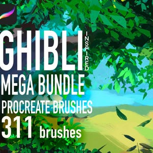 Ghibli Inspired Brush Pack: 311 Procreate Brushes (Digital Download)