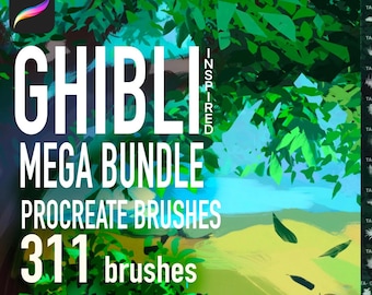 Ghibli Inspired Brush Pack: 311 Procreate Brushes (Digital Download)