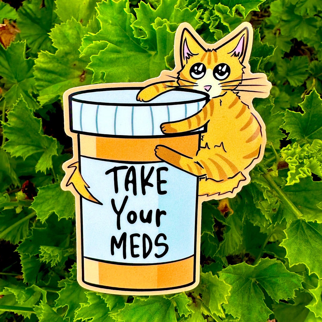 Cute Orange Tabby Cat Vinyl Sticker for Laptops, Water Bottles and ...